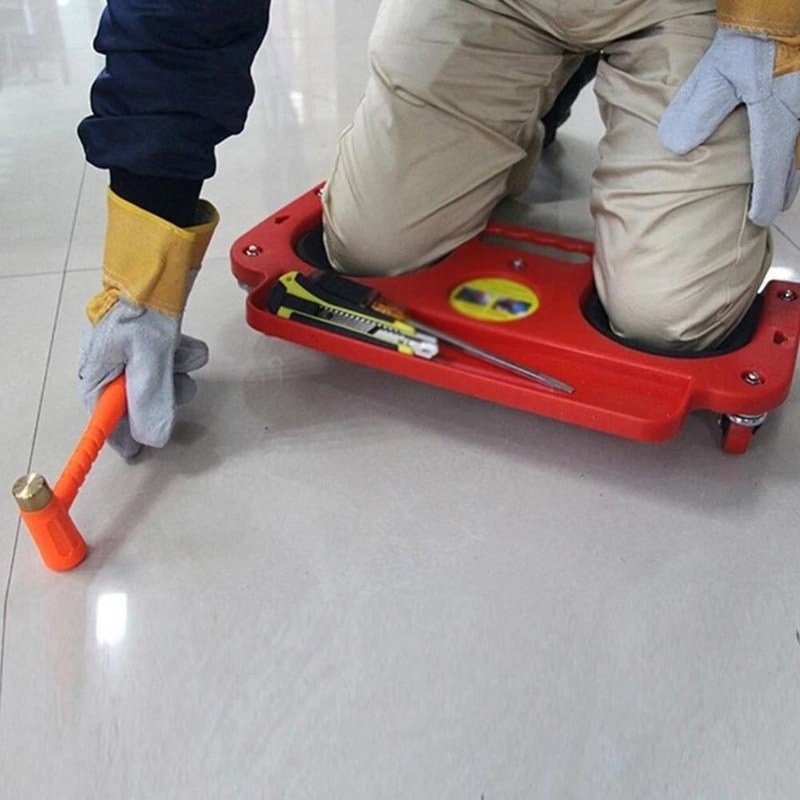 Professional Rolling Knee Pads With Wheels Creeper For Tile Work Floor Construction 3