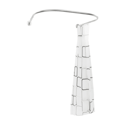 adjustable u-shaped shower rod no-drill, stainless steel corner curtain rod