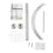 Adjustable UShaped Shower Rod NoDrill Stainless Steel Corner Curtain Rod 1