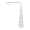 Adjustable UShaped Shower Rod NoDrill Stainless Steel Corner Curtain Rod 4