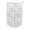 Adjustable UShaped Shower Rod NoDrill Stainless Steel Corner Curtain Rod 5