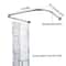 Adjustable UShaped Shower Rod NoDrill Stainless Steel Corner Curtain Rod 6