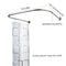 Adjustable UShaped Shower Rod NoDrill Stainless Steel Corner Curtain Rod 6