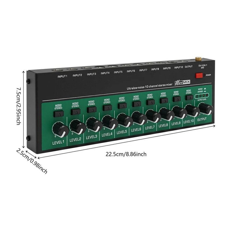 Professional Channel USB Audio Mixer Compact Design Portable Audio Mixer 3