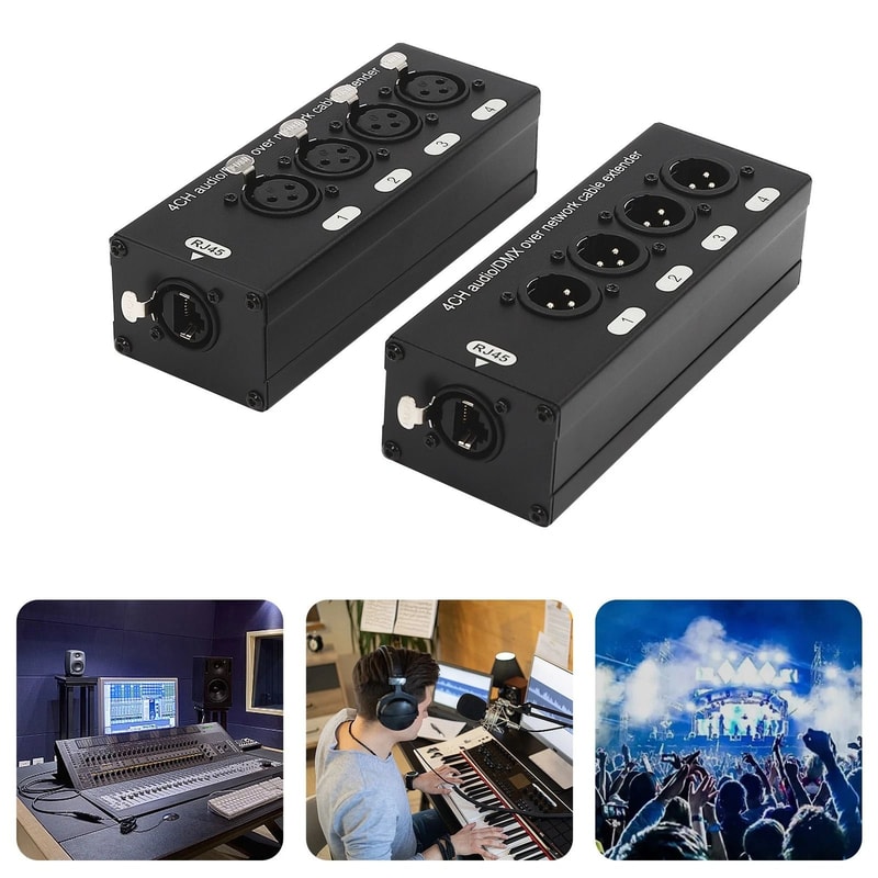 Premium Channel XLR To Ethercon Cable Extender Pro Audio Network Adapter Box 1