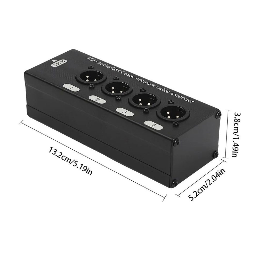 Premium Channel XLR To Ethercon Cable Extender Pro Audio Network Adapter Box 3