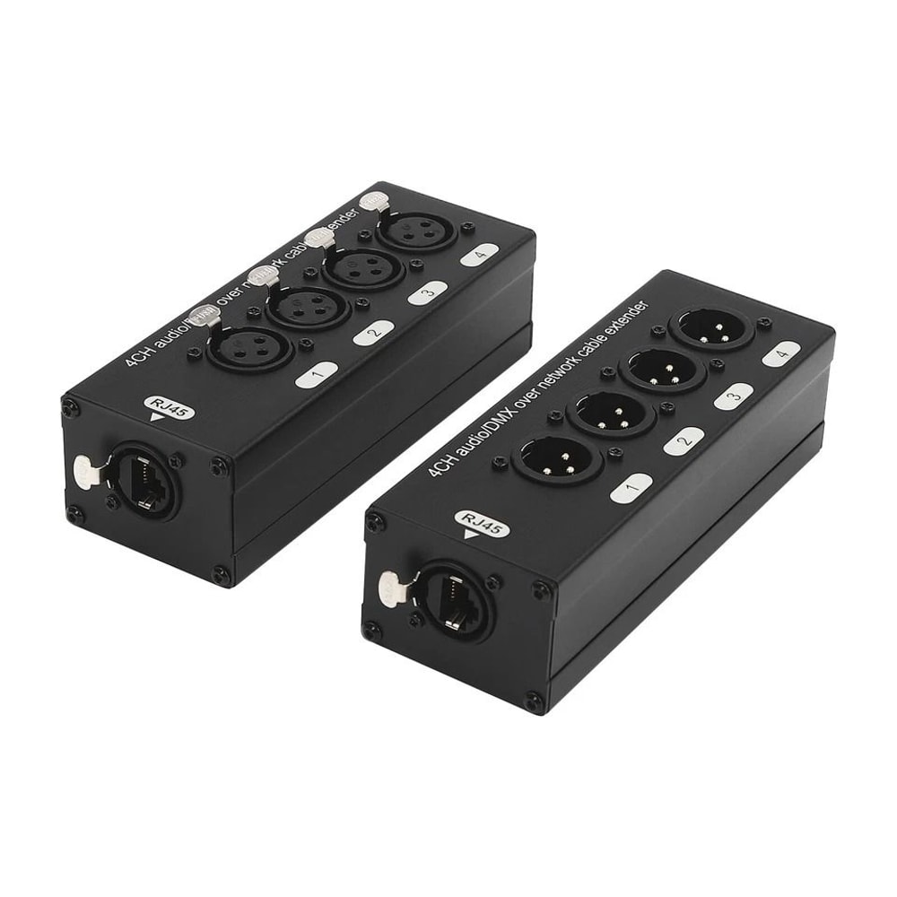 Premium Channel XLR To Ethercon Cable Extender Pro Audio Network Adapter Box 4
