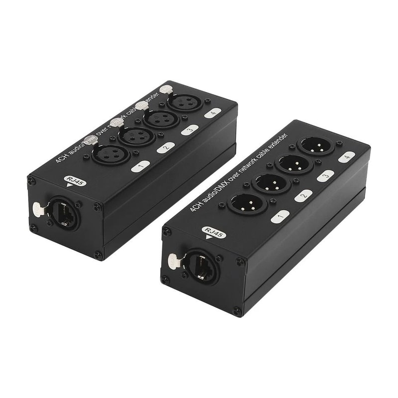 Premium Channel XLR To Ethercon Cable Extender Pro Audio Network Adapter Box 4