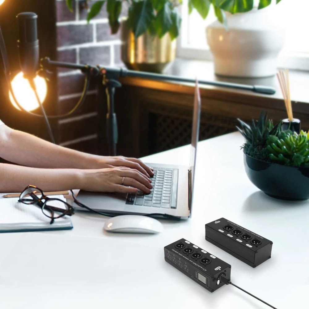 Premium Channel XLR To Ethercon Cable Extender Pro Audio Network Adapter Box 6