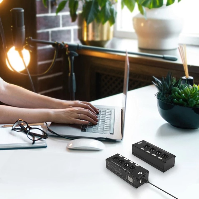 Premium Channel XLR To Ethercon Cable Extender Pro Audio Network Adapter Box 6