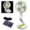 Portable Solar Rechargeable Fan With LED Light Adjustable Tilt 0