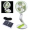 Portable Solar Rechargeable Fan With LED Light Adjustable Tilt 0