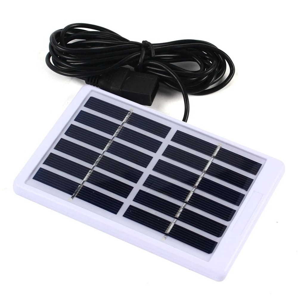 Portable Solar Rechargeable Fan With LED Light Adjustable Tilt 1