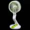 Portable Solar Rechargeable Fan With LED Light Adjustable Tilt 2