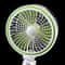 Portable Solar Rechargeable Fan With LED Light Adjustable Tilt 5