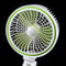 Portable Solar Rechargeable Fan With LED Light Adjustable Tilt 5