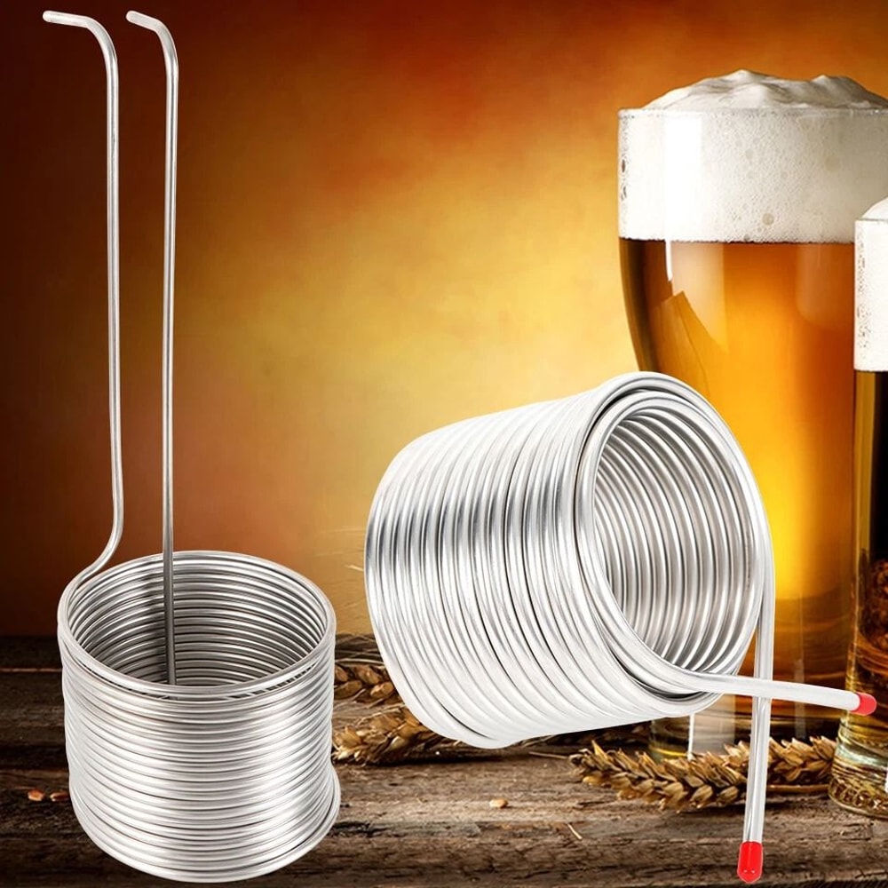 Professional Stainless Steel Homebrew Immersion Chiller Fast Wort Cooling Coil 6