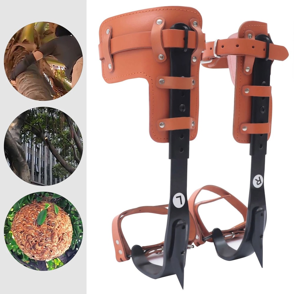 Adjustable Tree Climbing Spikes Climbing Gaffs Set With Straps Durable Pole Climbing Spurs 1