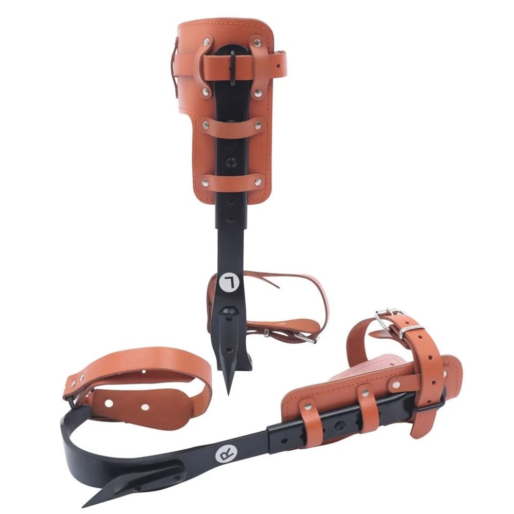 Adjustable Tree Climbing Spikes Climbing Gaffs Set With Straps Durable Pole Climbing Spurs 7