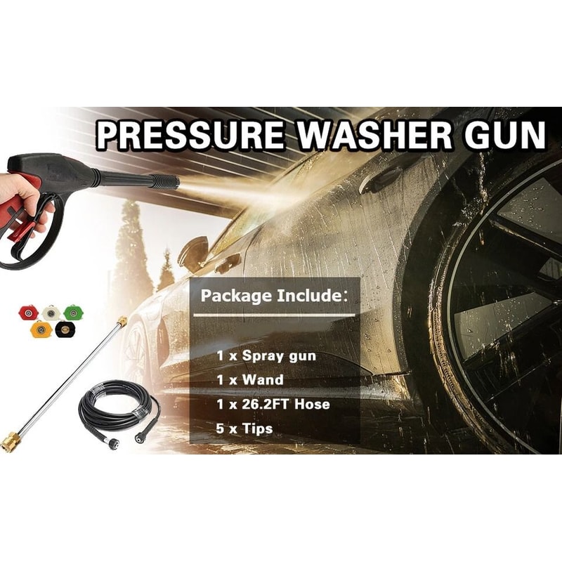 Premium High Pressure Power Washer Kit Spray Gun Wand Nozzles Pressure Washer Accessories Replaceme 4