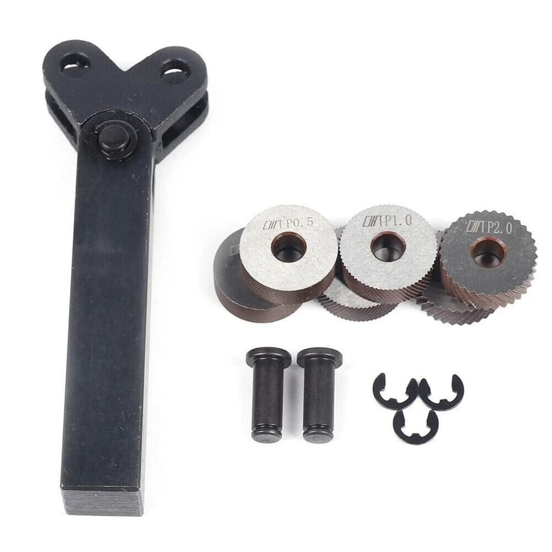 Knurling Tool Set For Lathes With Wheels 1