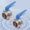 Stainless Steel Butterfly Valves With Manual Blue Trigger Handle Industrial Flow Control Valve 1