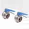 Stainless Steel Butterfly Valves With Manual Blue Trigger Handle Industrial Flow Control Valve 0