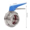 Stainless Steel Butterfly Valves With Manual Blue Trigger Handle Industrial Flow Control Valve 2