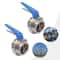 Stainless Steel Butterfly Valves With Manual Blue Trigger Handle Industrial Flow Control Valve 3