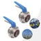 Stainless Steel Butterfly Valves With Manual Blue Trigger Handle Industrial Flow Control Valve 3