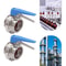 Stainless Steel Butterfly Valves With Manual Blue Trigger Handle Industrial Flow Control Valve 4