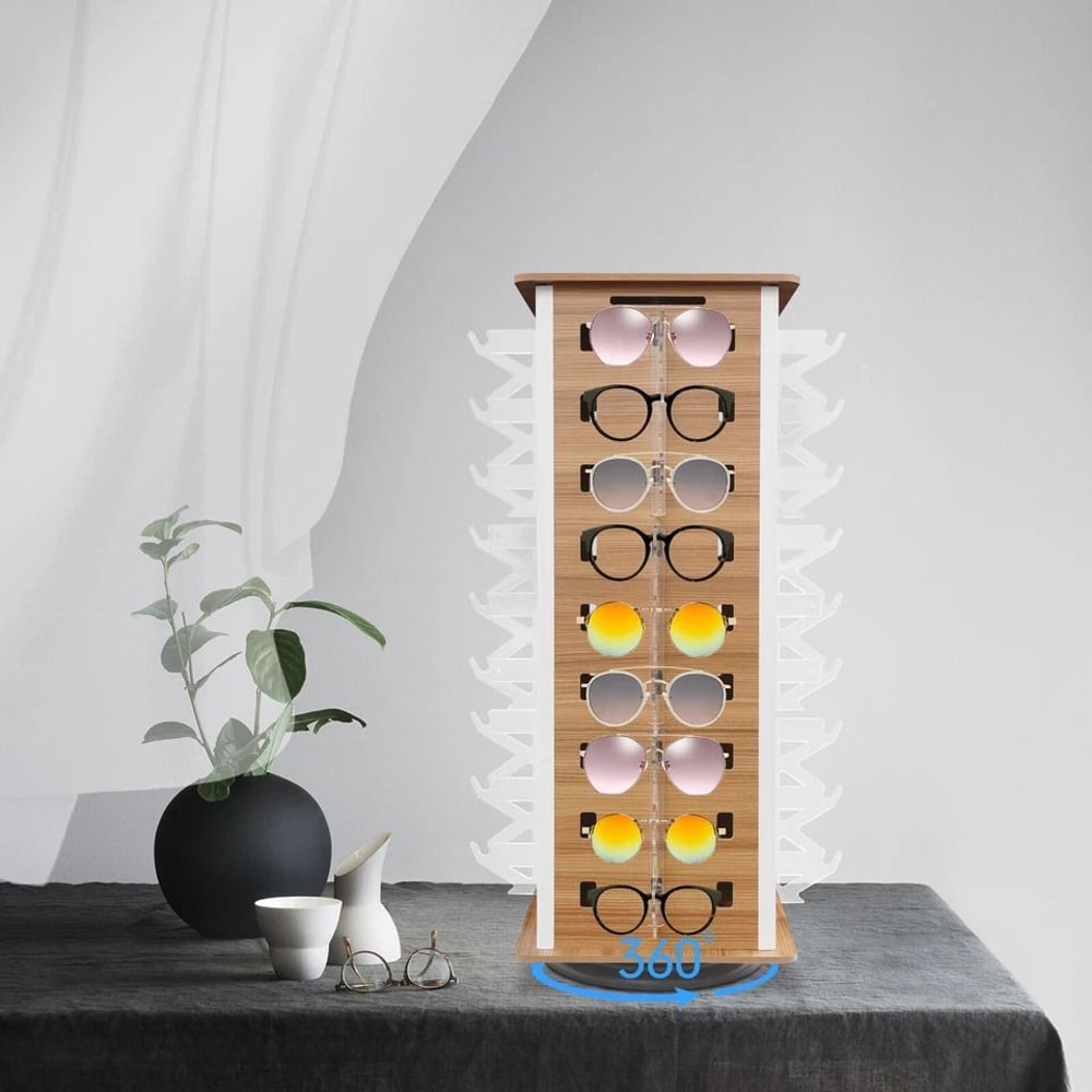 Rotating Sunglasses Display Rack Freestanding Eyeglass Organizer Stand 2