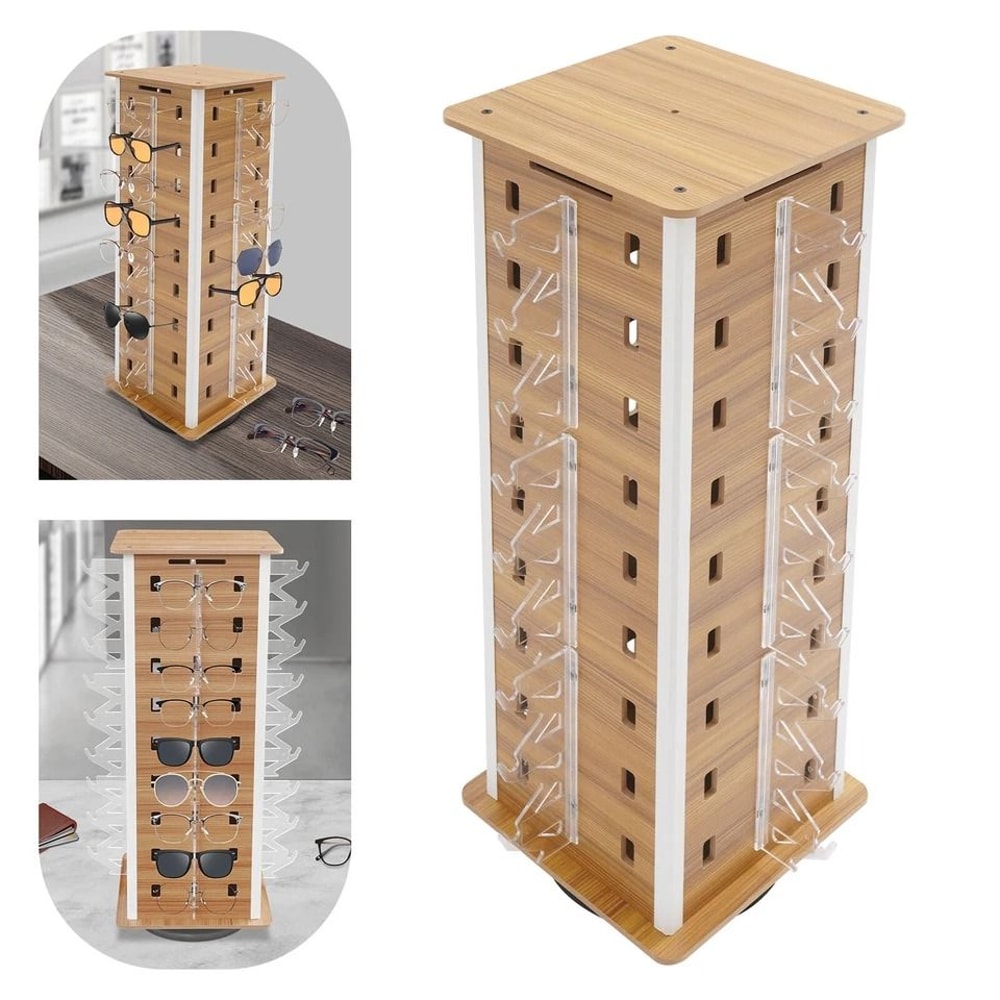 Rotating Sunglasses Display Rack Freestanding Eyeglass Organizer Stand 4