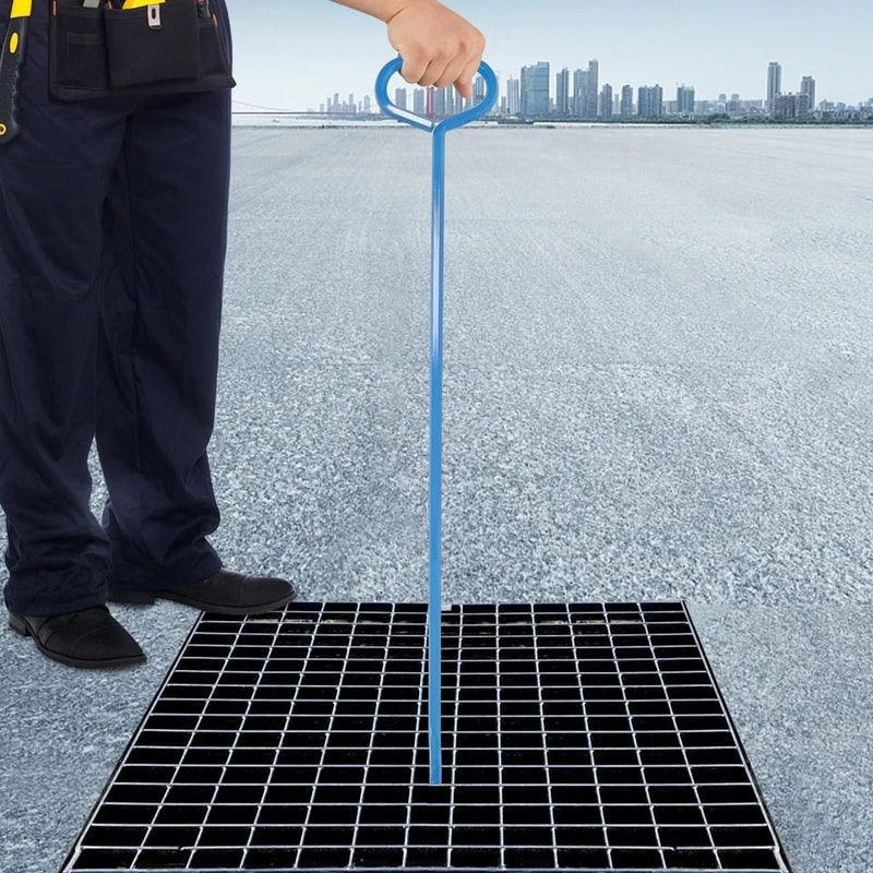 Heavy Duty Manhole Cover Lifting Hook Alloy Steel Tool 2