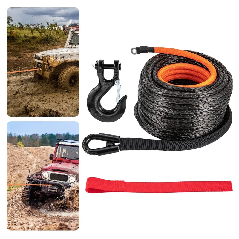 HeavyDuty Synthetic Winch Rope Recovery Cable For ATV SUV 2