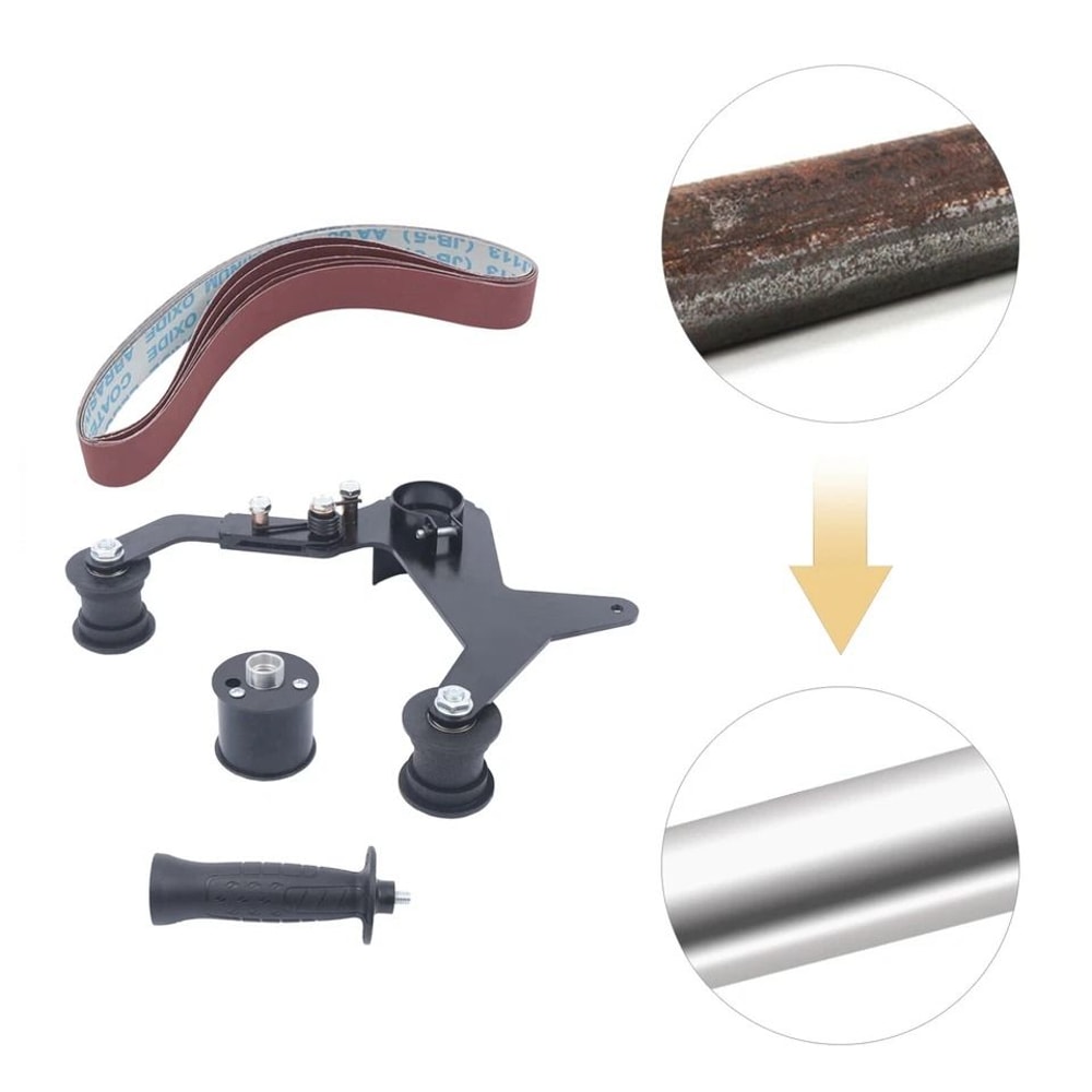 Angle Grinder Belt Sander Attachment Kit Tube Sanding Attachment Pipe Polishing Tool Adapter 1