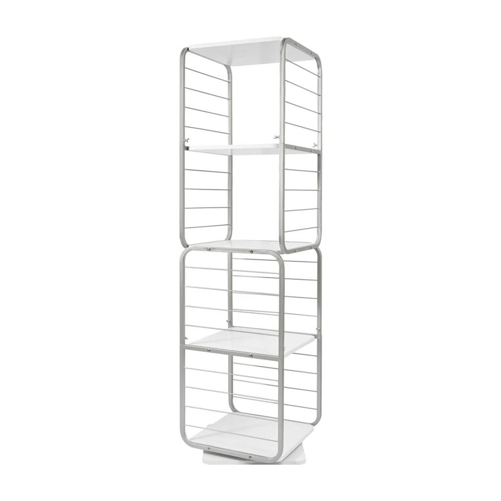 Rotating Bookshelf Organizer Space Saving Vertical Storage Tower 3