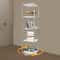 Rotating Bookshelf Organizer Space Saving Vertical Storage Tower 0