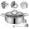 Premium Stainless Steel Dual Sided Shabu Hot Pot With Lid Induction Compatible Hot Pot 3