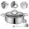 Premium Stainless Steel Dual Sided Shabu Hot Pot With Lid Induction Compatible Hot Pot 3