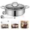 Premium Stainless Steel Dual Sided Shabu Hot Pot With Lid Induction Compatible Hot Pot 8
