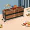 Rustic Wooden Kitchen Utensil Cutlery Organizer Holder Compartment Countertop Storage 2