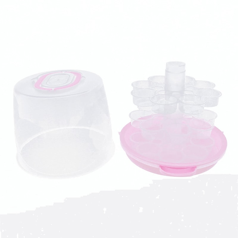 Cup Cupcake Dessert Carrier Portable Tier Cupcake Transporter With Secure Lid 5