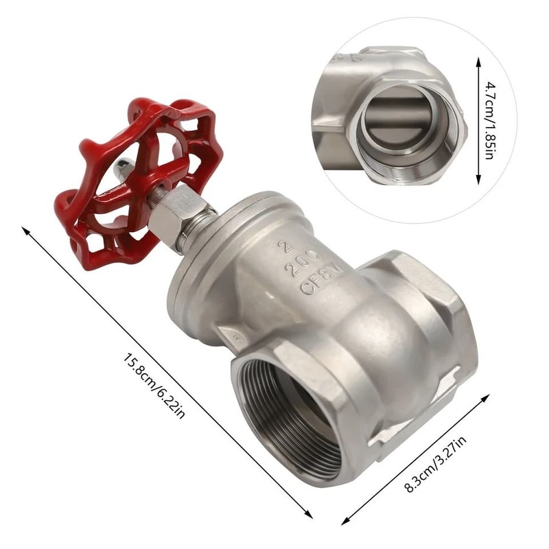 Stainless Steel Gate Valve Industrial NPT Shut Off Control 9
