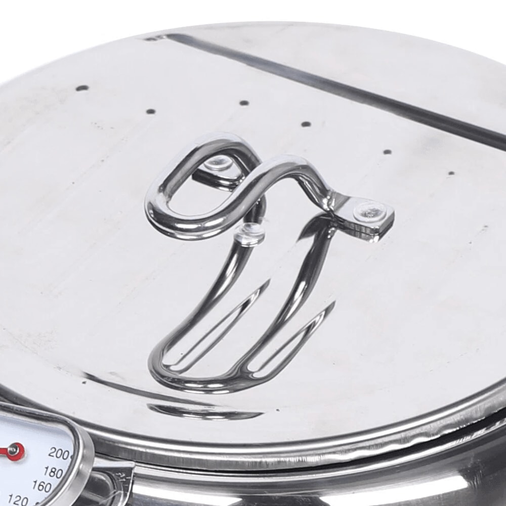 Premium Stainless Steel Fryer Deep Frying Pot With Temperature Control Durable Tempura Fryer Pan 5