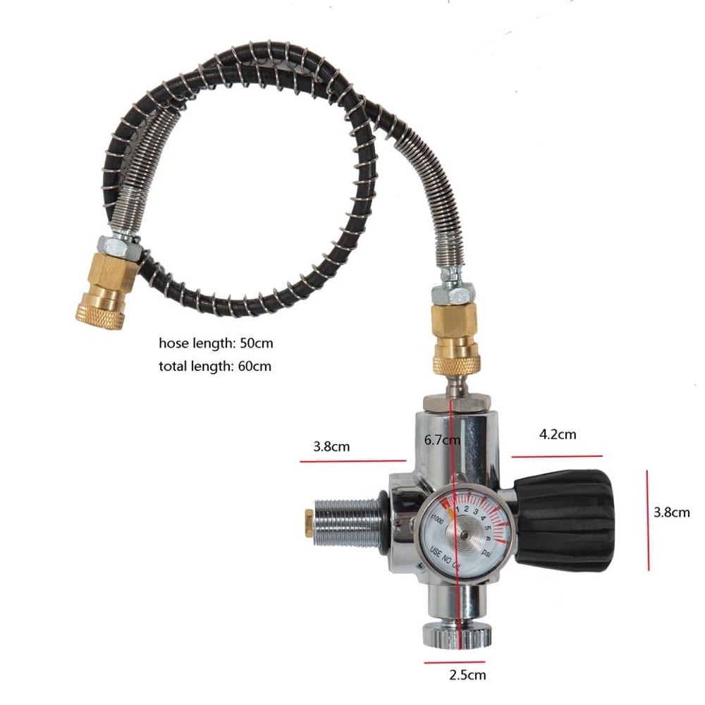 HighPressure PCP Air Tank Hose With PSI Regulator Fill Station 1