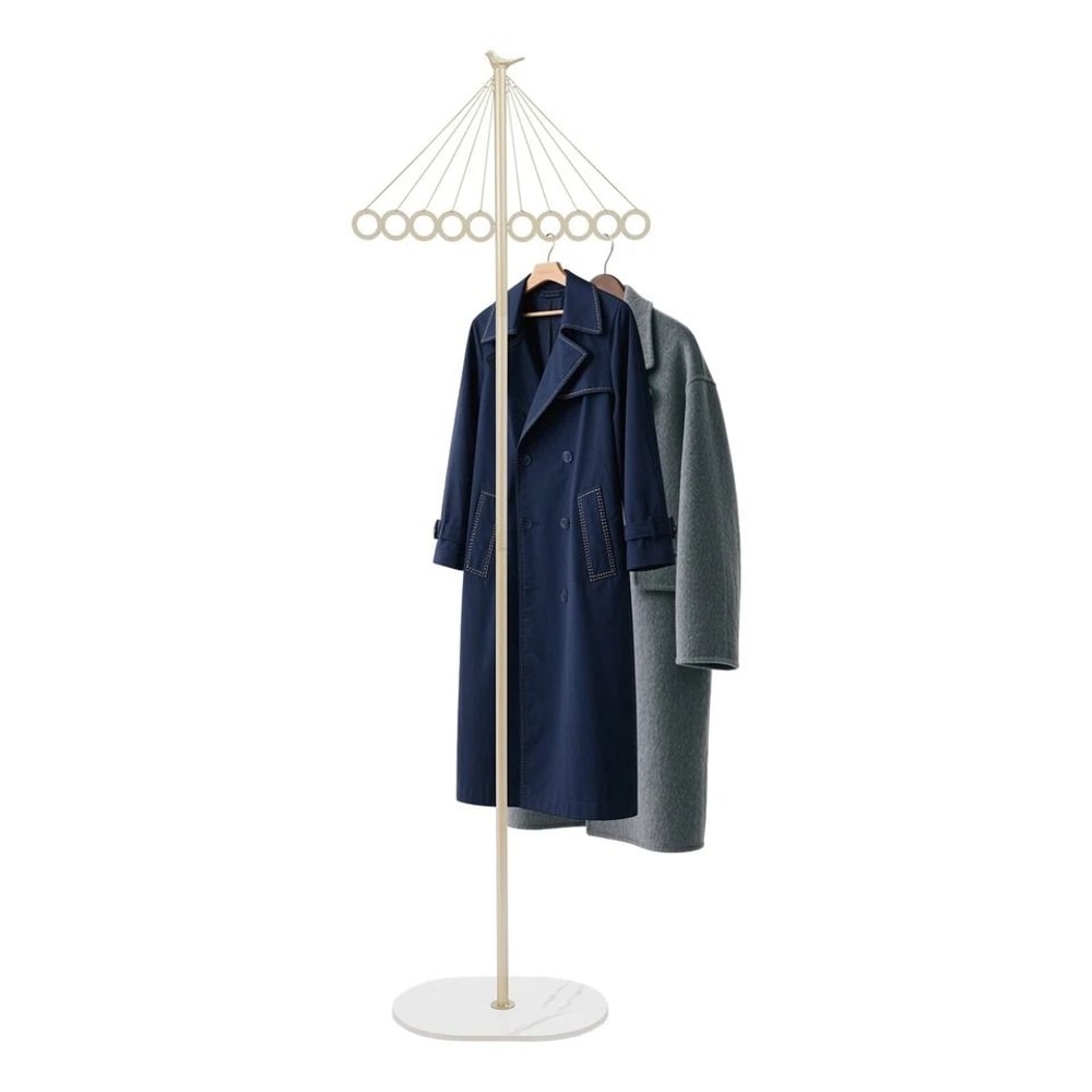 Premium Iron Entryway Coat Rack Shelf Stylish Floor Standing Metal Clothing Rack With Durable Hook 3