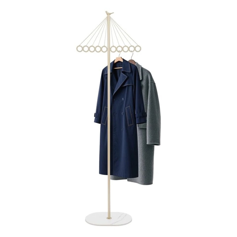 Premium Iron Entryway Coat Rack Shelf Stylish Floor Standing Metal Clothing Rack With Durable Hook 3