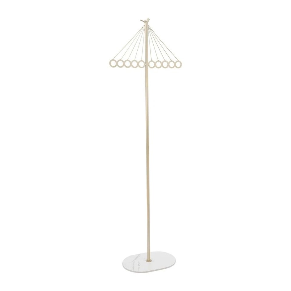 Premium Iron Entryway Coat Rack Shelf Stylish Floor Standing Metal Clothing Rack With Durable Hook 5
