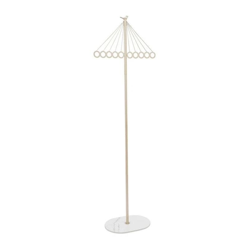 Premium Iron Entryway Coat Rack Shelf Stylish Floor Standing Metal Clothing Rack With Durable Hook 5